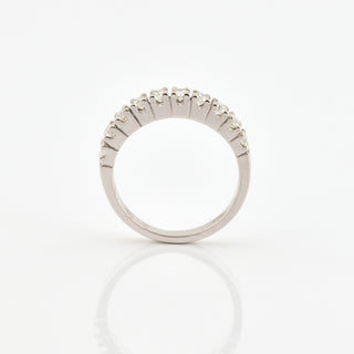 Allianzring aus 585 Weißgold mit Brillant, nachhaltiger second hand Schmuck perfekt aufgearbeitet