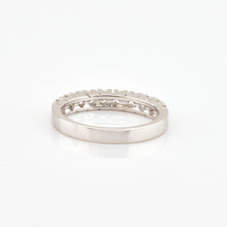 Allianzring aus 585 Weißgold mit Brillant, nachhaltiger second hand Schmuck perfekt aufgearbeitet