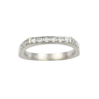 Diamantring aus 585 Weißgold, nachhaltiger second hand Schmuck perfekt aufgearbeitet