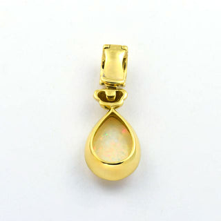 An-/Einhänger aus 585 Gelb- und Weißgold mit Opal und Diamant, nachhaltiger second hand Schmuck perfekt aufgearbeitet