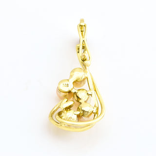 Perlenanhänger aus 585 Gelbgold, nachhaltiger second hand Schmuck perfekt aufgearbeitet