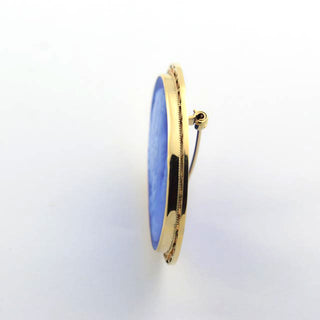 Anhänger/Brosche aus 375 Rotgold mit Achat, nachhaltiger second hand Schmuck perfekt aufgearbeitet