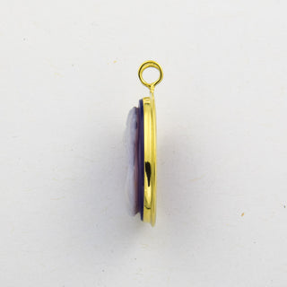 Anhänger Damenkopf aus 585 Gelbgold mit Kamee/Gemme, nachhaltiger second hand Schmuck perfekt aufgearbeitet