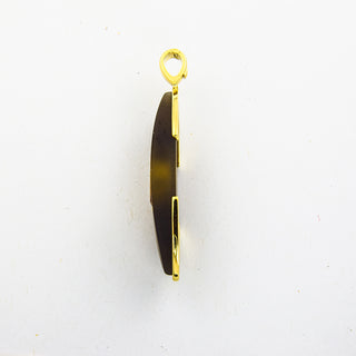 An-/Einhänger aus 585 Gelbgold mit Rauchquarz und Citrin, nachhaltiger second hand Schmuck perfekt aufgearbeitet