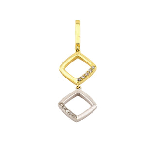 Brillantanhänger aus 585 Gelb- und Weißgold, nachhaltiger second hand Schmuck perfekt aufgearbeitet