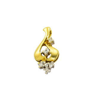 Diamantanhänger aus 585 Gelb- und Weißgold, nachhaltiger second hand Schmuck perfekt aufgearbeitet