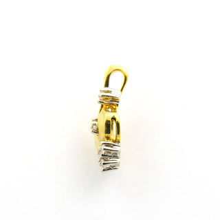 Diamantanhänger aus 585 Gelb- und Weißgold, nachhaltiger second hand Schmuck perfekt aufgearbeitet