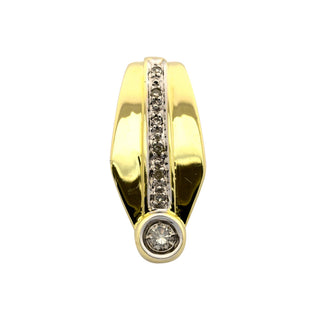 Diamantanhänger aus 585 Gelb- und Weißgold mit Brillant, nachhaltiger second hand Schmuck perfekt aufgearbeitet
