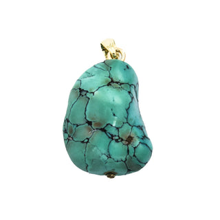 Anhänger aus 585 Gelbgold mit Türkis, nachhaltiger second hand Schmuck perfekt aufgearbeitet