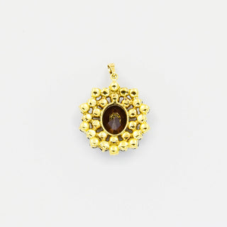 Granatanhänger aus 333 Gelbgold, nachhaltiger second hand Schmuck perfekt aufgearbeitet