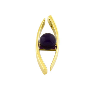 Anhänger aus 585 Gelbgold mit Amethyst, nachhaltiger second-hand Schmuck perfekt aufgearbeitet