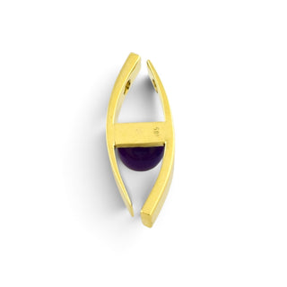 Anhänger aus 585 Gelbgold mit Amethyst, nachhaltiger second-hand Schmuck perfekt aufgearbeitet