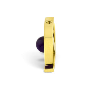 Anhänger aus 585 Gelbgold mit Amethyst, nachhaltiger second-hand Schmuck perfekt aufgearbeitet
