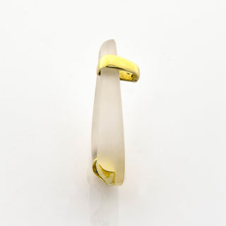 Anhänger aus 585 Gelbgold mit Bergkristall und Diamant, nachhaltiger second hand Schmuck perfekt aufgearbeitet