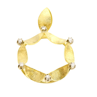 Brillantanhänger aus 585 Gelbgold, nachhaltiger second hand Schmuck perfekt aufgearbeitet