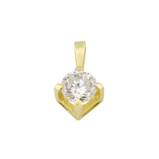 Brillantanhänger aus 585 Gelbgold, nachhaltiger second-hand Schmuck perfekt aufgearbeitet