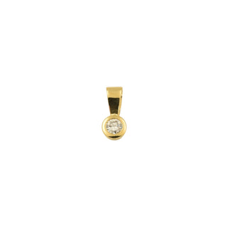 Brillantanhänger aus 750 Gelbgold, nachhaltiger second-hand Schmuck perfekt aufgearbeitet