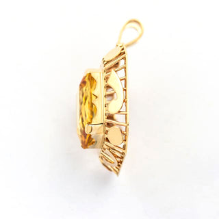 Anhänger aus 585 Gelbgold mit Citrin, nachhaltiger second hand Schmuck perfekt aufgearbeitet