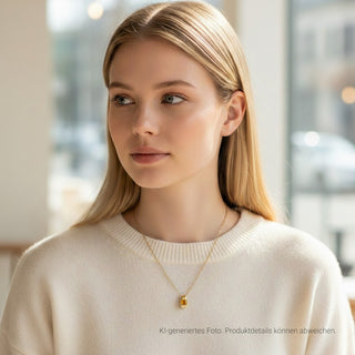Anhänger aus 585 Gelbgold mit Citrin, nachhaltiger second hand Schmuck perfekt aufgearbeitet