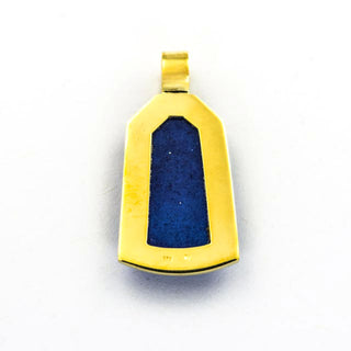 Anhänger aus 585 Gelbgold mit Lapislazuli, nachhaltiger second hand Schmuck perfekt aufgearbeitet