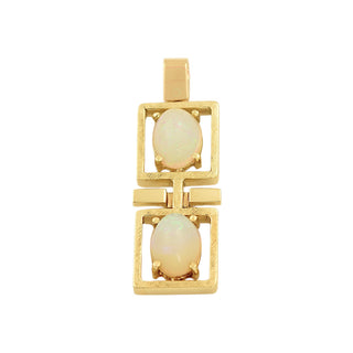 Anhänger aus 750 Gelbgold mit Opal, nachhaltiger second-hand Schmuck perfekt aufgearbeitet