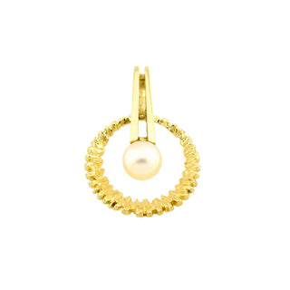 Perlenanhänger aus 585 Gelbgold, nachhaltiger second hand Schmuck perfekt aufgearbeitet