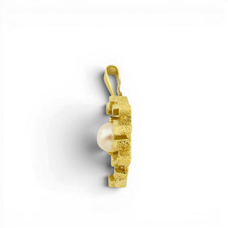 Perlenanhänger aus 585 Gelbgold, nachhaltiger second-hand Schmuck perfekt aufgearbeitet