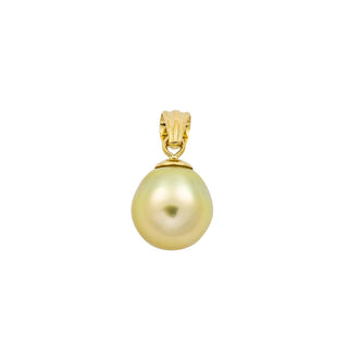 Kettenanhänger aus 585 Gelbgold mit Perle, hochwertiger second hand Schmuck perfekt aufgearbeitet