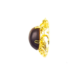 Anhänger aus 585 Gelbgold mit Tigerauge, nachhaltiger second hand Schmuck perfekt aufgearbeitet