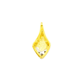 Diamantanhänger aus 585 Gelb- und Weißgold, nachhaltiger second hand Schmuck perfekt aufgearbeitet