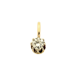 Brillantanhänger aus 585 Gelb- und Weißgold, nachhaltiger second-hand Schmuck perfekt aufgearbeitet