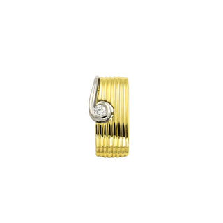 Anhänger aus 585 Gelb- und Weißgold mit Brillant, nachhaltiger second hand Schmuck perfekt aufgearbeitet