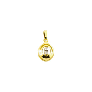 Diamantanhänger aus 585 Gelb- und Weißgold, nachhaltiger second-hand Schmuck perfekt aufgearbeitet
