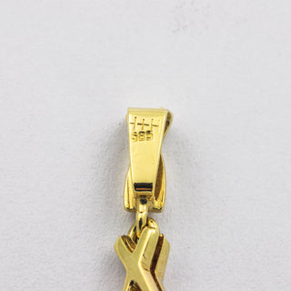 Anhänger aus 585 Gelb- und Weißgold mit Diamant, nachhaltiger second hand Schmuck perfekt aufgearbeitet