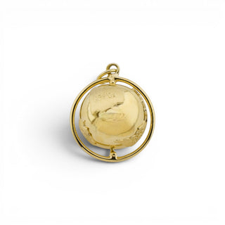 Anhänger Globus aus 585 Gelbgold, nachhaltiger second hand Schmuck perfekt aufgearbeitet