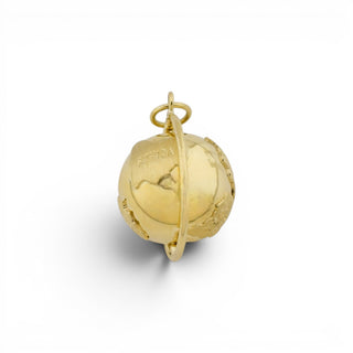Anhänger Globus aus 585 Gelbgold, nachhaltiger second hand Schmuck perfekt aufgearbeitet