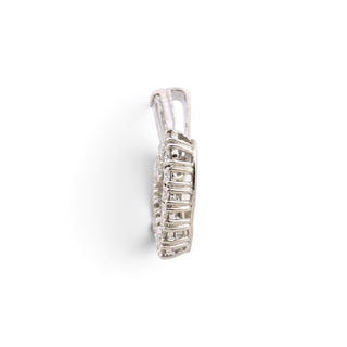 Diamantanhänger Herz aus 750 Weißgold mit Brillant, nachhaltiger second-hand Schmuck perfekt aufgearbeitet
