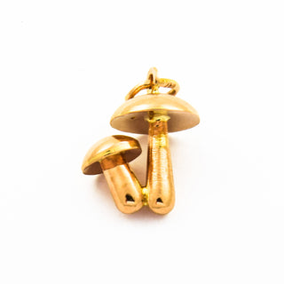 Anhänger Pilze aus 750 Rosegold, nachhaltiger second hand Schmuck perfekt aufgearbeitet