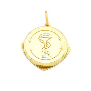 Anhänger SOS aus 585 Gelbgold, nachhaltiger second hand Schmuck perfekt aufgearbeitet