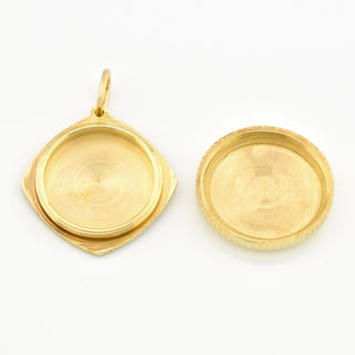 Anhänger SOS aus 585 Gelbgold, nachhaltiger second hand Schmuck perfekt aufgearbeitet