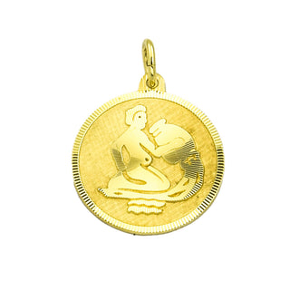 Anhänger Wassermann aus 585 Gelbgold, nachhaltiger second hand Schmuck perfekt aufgearbeitet