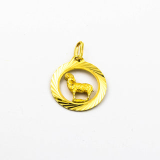 Anhänger Widder aus 585 Gelbgold, nachhaltiger second hand Schmuck perfekt aufgearbeitet