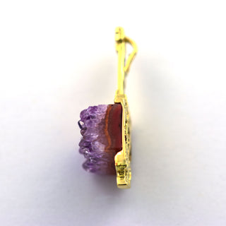 Anhänger aus 585 Gelbgold mit Amethyst, nachhaltiger second hand Schmuck perfekt aufgearbeitet