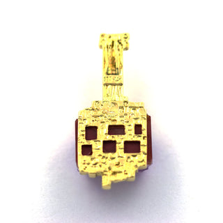 Anhänger aus 585 Gelbgold mit Amethyst, nachhaltiger second hand Schmuck perfekt aufgearbeitet