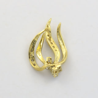 Brillantanhänger aus 585 Gelbgold mit Diamant, nachhaltiger second hand Schmuck perfekt aufgearbeitet