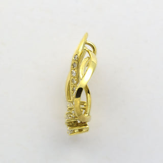 Brillantanhänger aus 585 Gelbgold mit Diamant, nachhaltiger second hand Schmuck perfekt aufgearbeitet