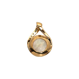 Perlenanhänger aus 585 Gelbgold mit Brillant, nachhaltiger second hand Schmuck perfekt aufgearbeitet