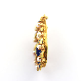 Perlenanhänger aus 750 Gelbgold, nachhaltiger second hand Schmuck perfekt aufgearbeitet