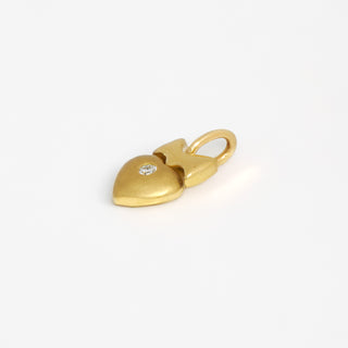 Brillantanhänger Herz aus 750 Gelbgold, nachhaltiger second hand Schmuck perfekt aufgearbeitet