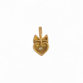 Brillantanhänger Herz aus 750 Gelbgold, nachhaltiger second hand Schmuck perfekt aufgearbeitet